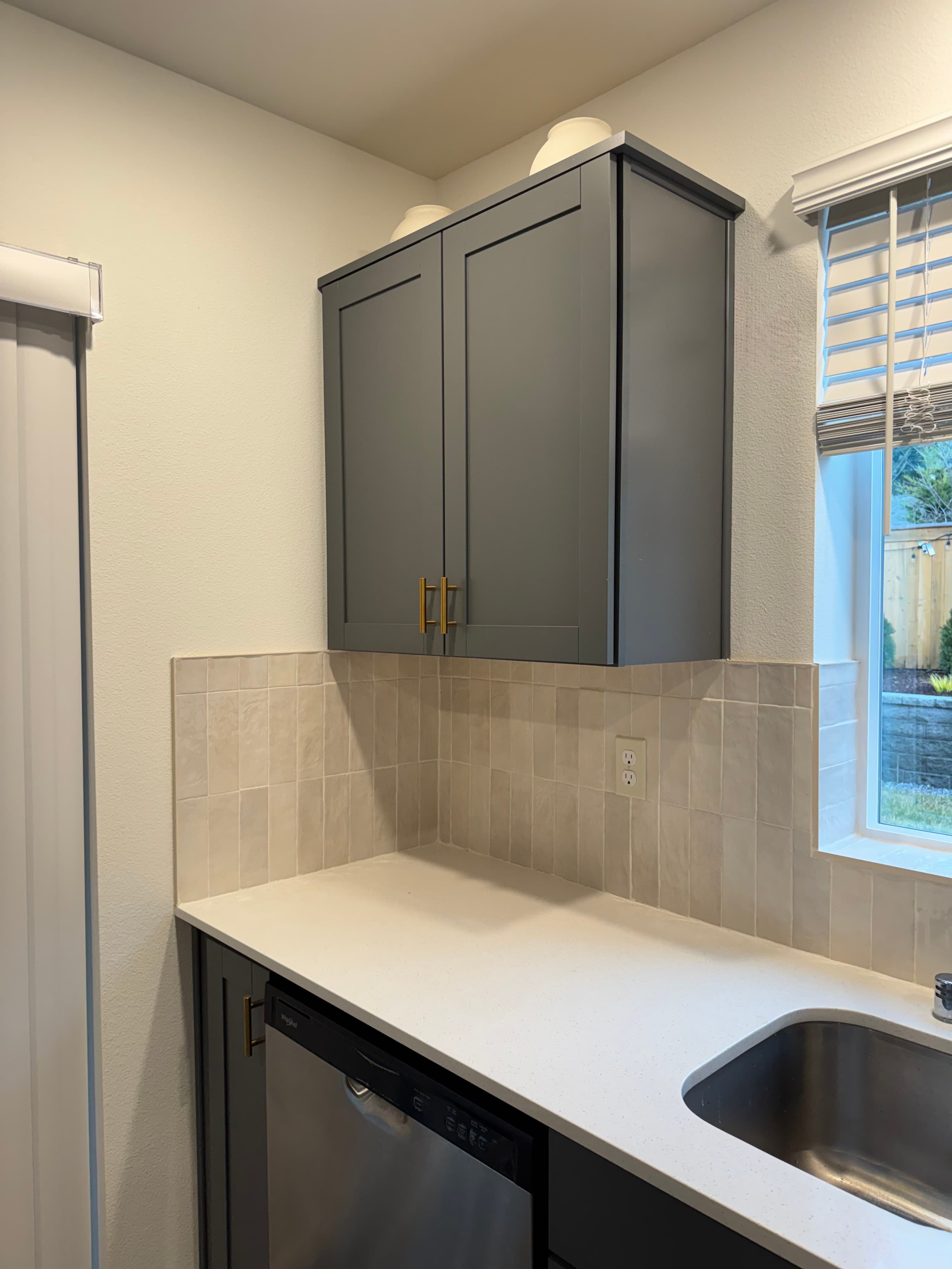 Kitchen cabinets and tile backsplash remodel Clark County WA